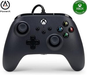 【国内正規品 2年保証】PowerA 有線コントローラー Xbox Series X|S Xbox One PC Windows 10/11 用(公式ライセンス取得) 1519265-01 ブラック 二重振動機能