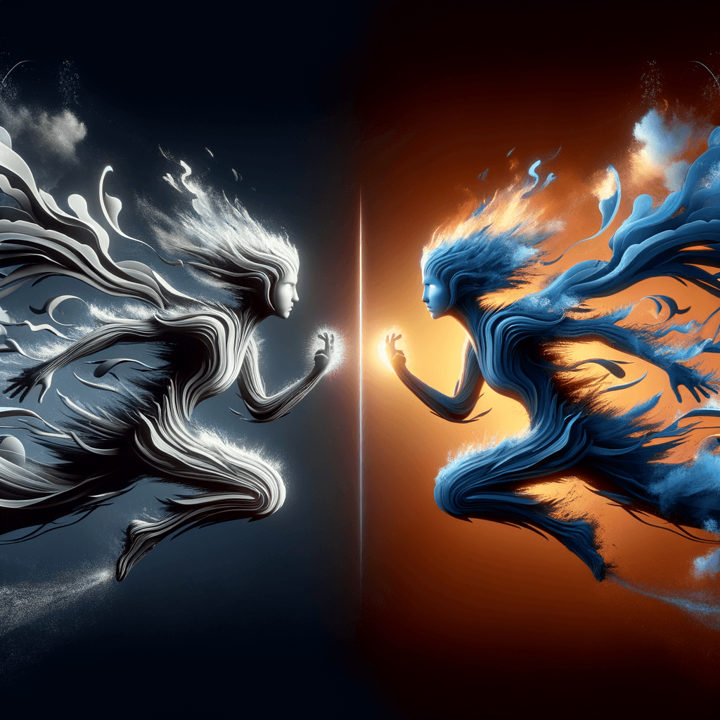 キャラクター同士の緊張感ある対峙