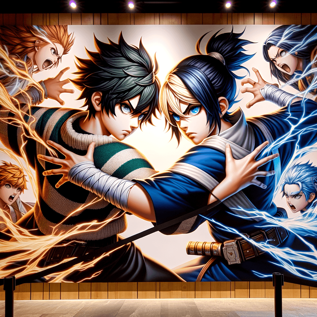 キャラクター同士の緊張感ある対峙