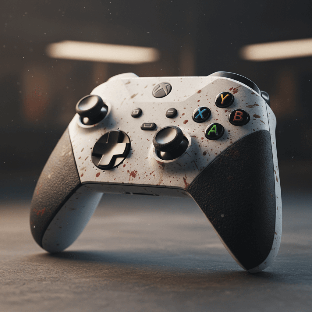 9Sの感情を、推奨デバイスであるXbox Elite ワイヤレス コントローラー Series 2を通して表現。彼の苦悩を象徴する涙と、ハッキングのイメージを組み合わせました。