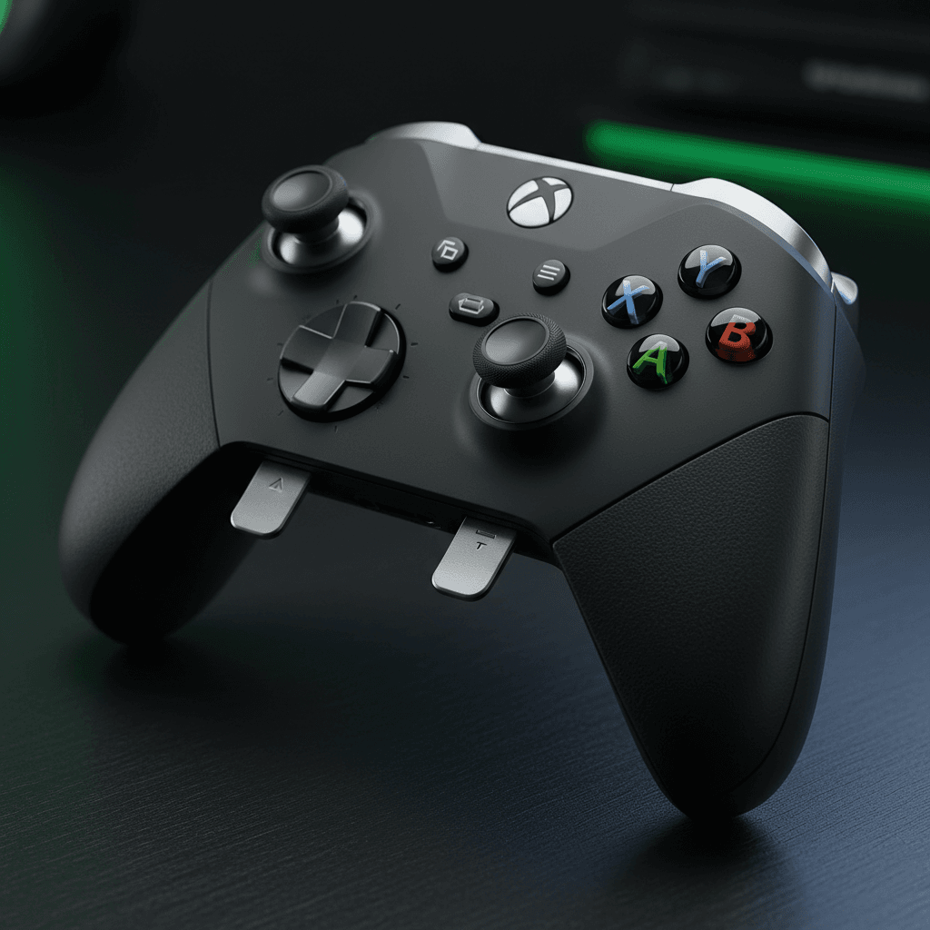 記事後半の「快適なプレイ環境を整えよう」セクションで紹介されている、周辺機器の重要性を視覚化。プロゲーマーが使用するような、ハイスペックな環境をイメージしています。