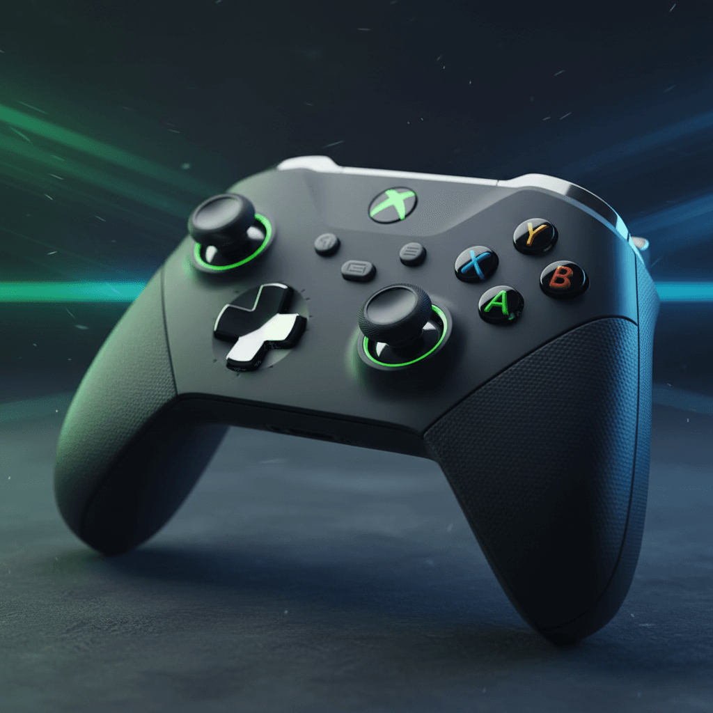 快適なプレイ環境をテーマに、コントローラー、ゲーム画面、ヘッドセットを組み合わせ、シロナ戦の臨場感を伝えます。記事で紹介されている製品を具体的に描写。