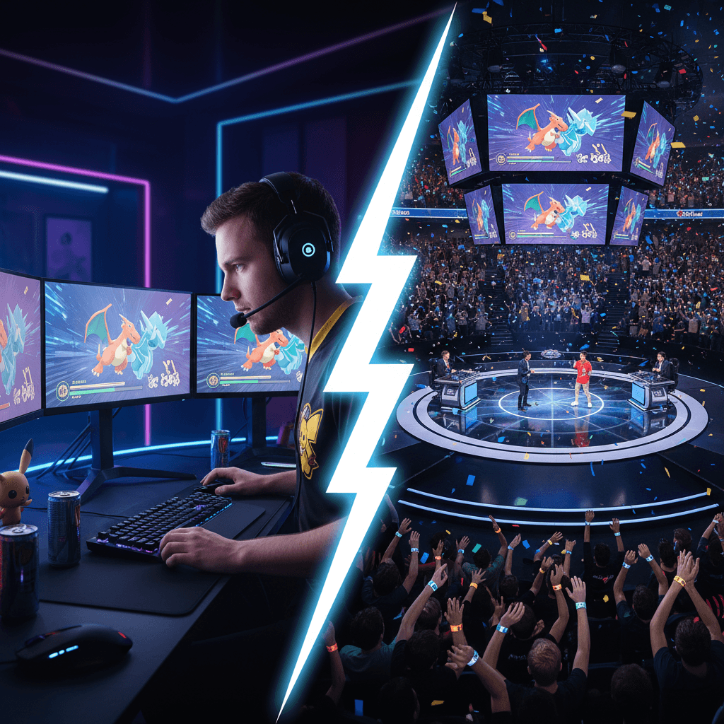 ダンデ型とマリオ型のゲーミングスタイルの違いを、対比的なシチュエーションで表現しています。