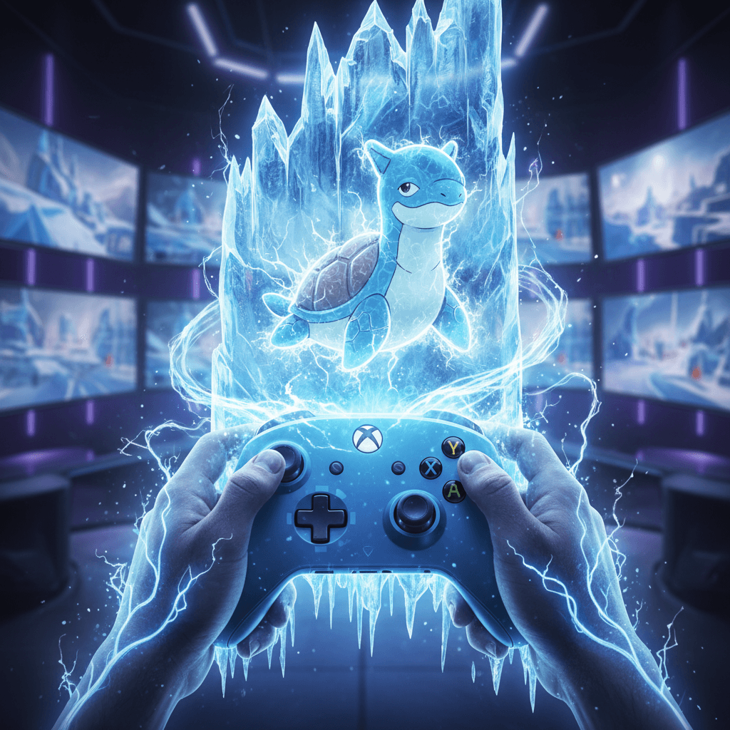 高度な防御スキルを使いこなすためにコントローラーが重要であることを表現。氷壁と土壁を瞬時に切り替える様子を描写し、ゲームパッド操作の重要性を示唆。