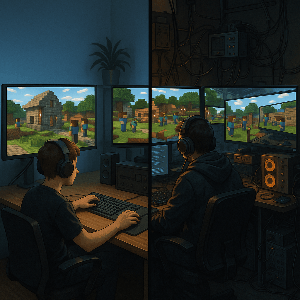 マイクラMODサーバーの選び方 Forge・Fabric・Paper比較の比較ポイントを整理したイメージ