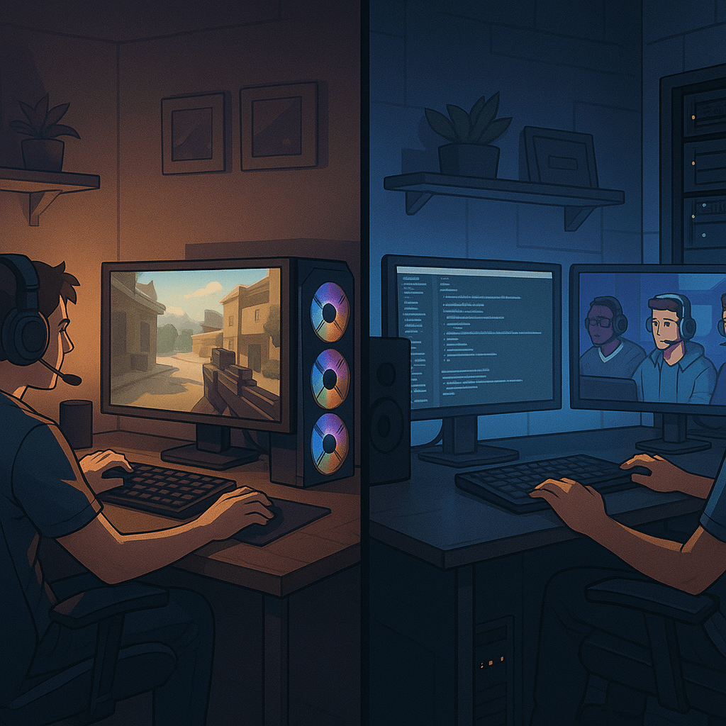 XServer GAMEsとVPSの違いを初心者向けに比較の比較ポイントを整理したイメージ