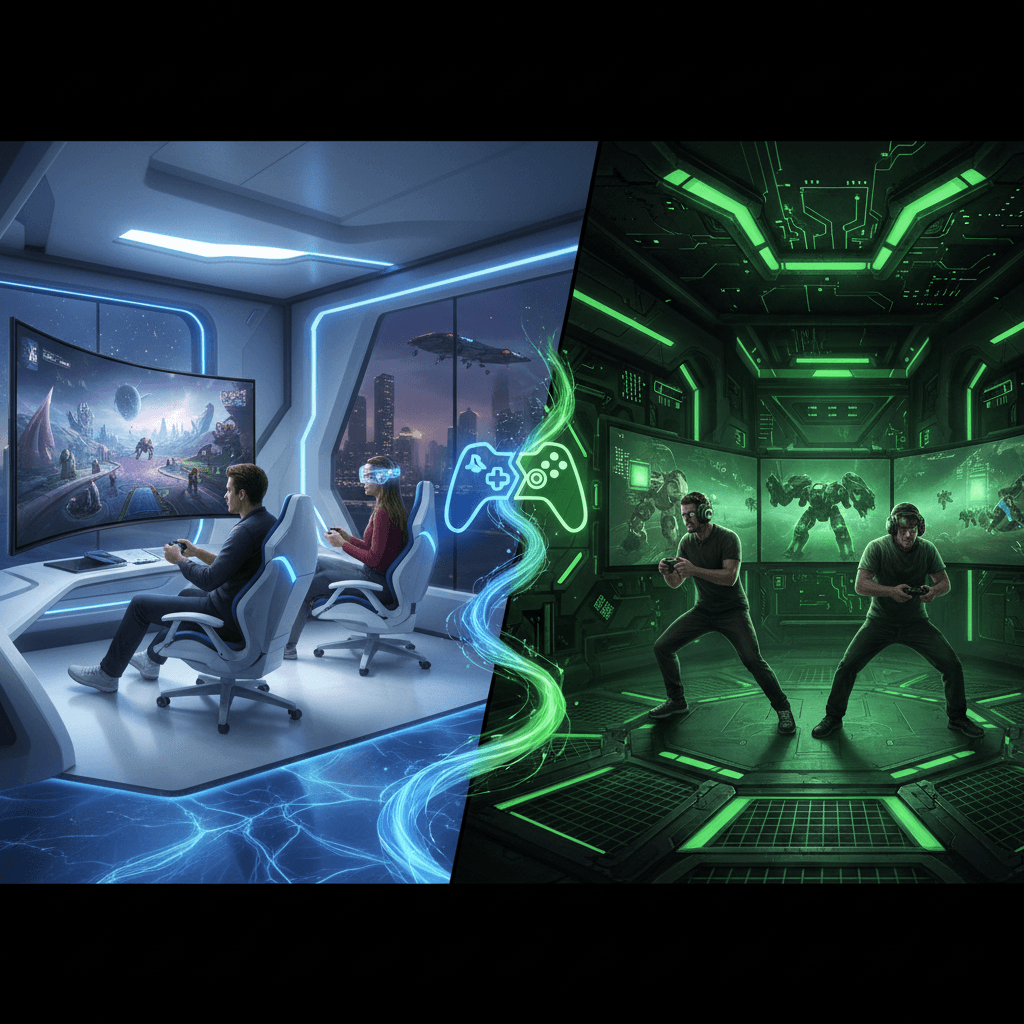 PlayStationとXbox比較 2026年はどっちで始めるべきかの実利用シーンを表すイメージ